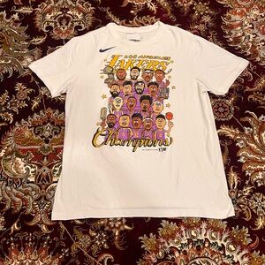 Los Angeles Lakers Shirt Mens Nike NBA Finals Champions 2020 Caricature Size M